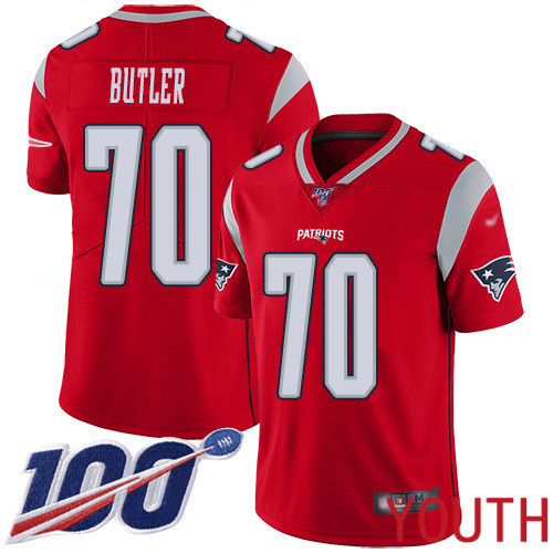 New England Patriots Football #70 100th Season Inverted Legend Limited Red Youth Adam Butler NFL Jersey->women nfl jersey->Women Jersey
